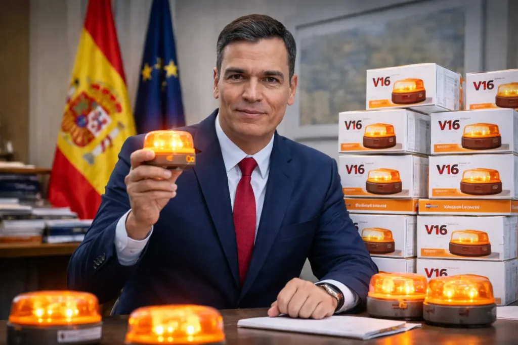 Sánchez paga 50.000 euros a la empresa creadora de la baliza V16