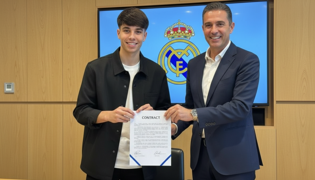 Bryan Bugarín renueva con el Real Madrid hasta 2028