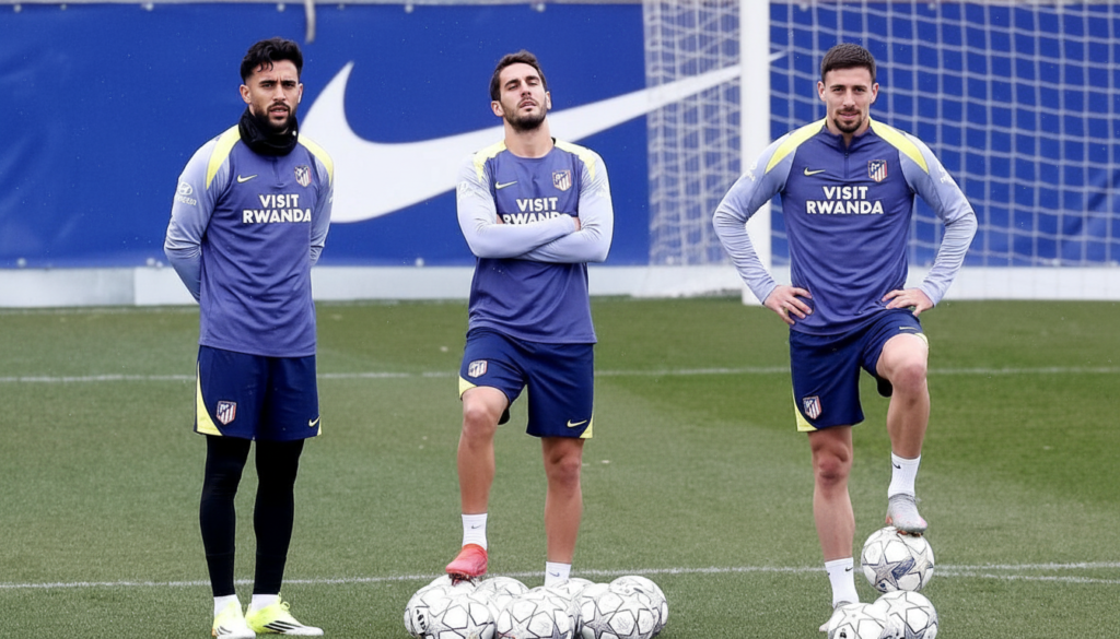 Control antidopaje en el entrenamiento del Atlético de Madrid