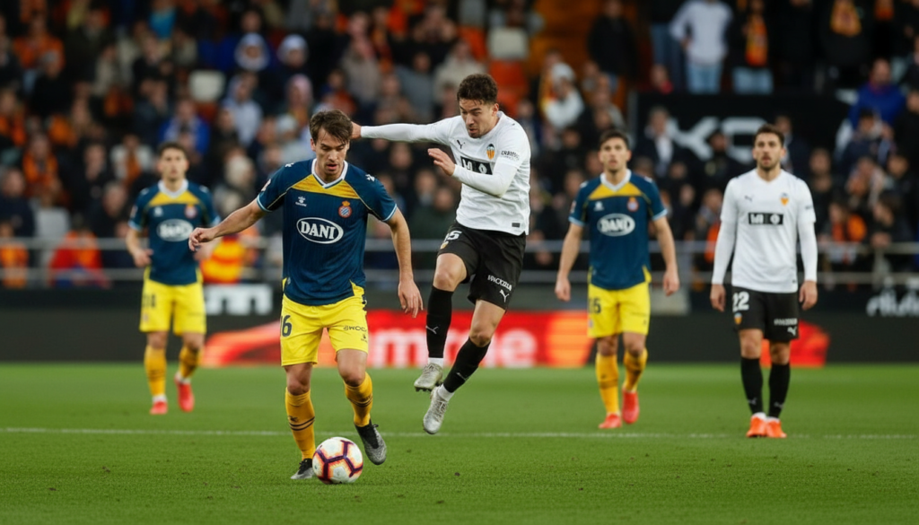 Espanyol sufre otra derrota tras polémico penalti ante Valencia