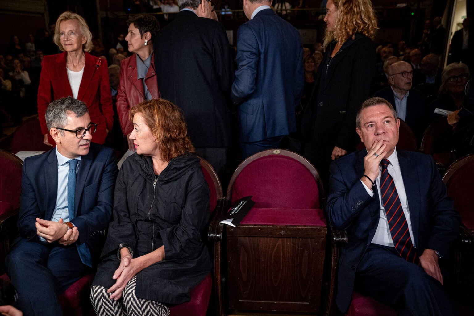 Page, junto a Bolaños y Armengol en un acto reciente. | EFE