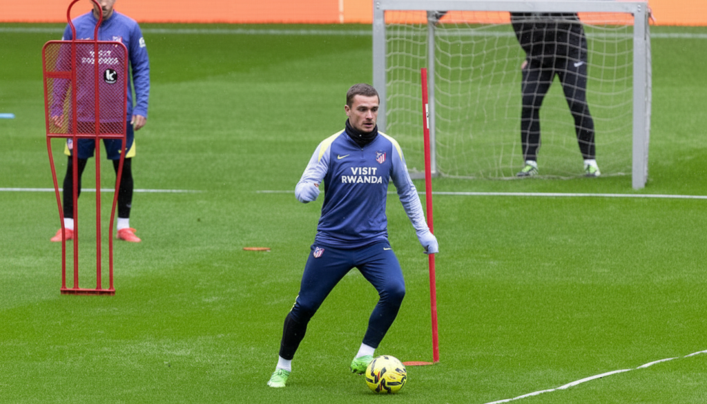 Griezmann sufre una lesión en el entrenamiento del Atlético