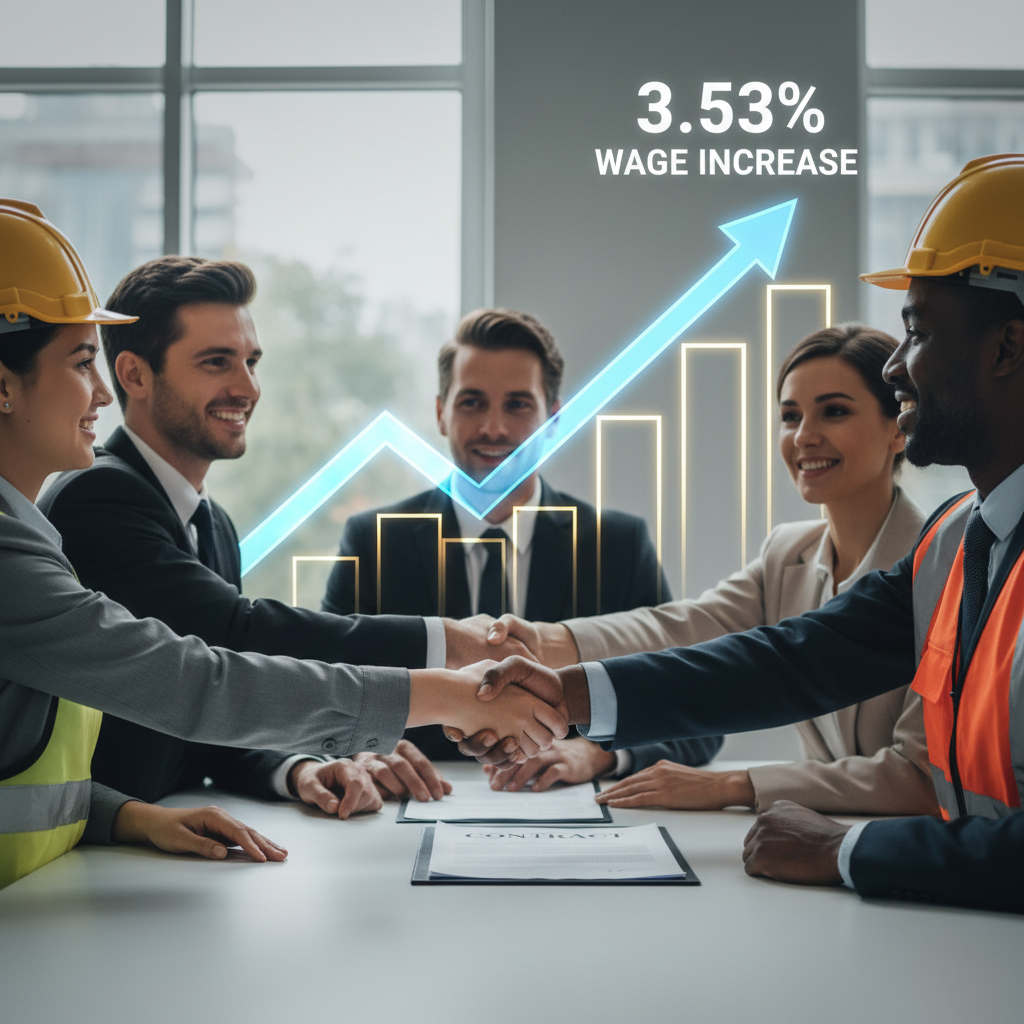 Salarios pactados por convenio aumentan un 3,53% en 2025 Salarios pactados por convenio aumentan un 3,53% en 2025