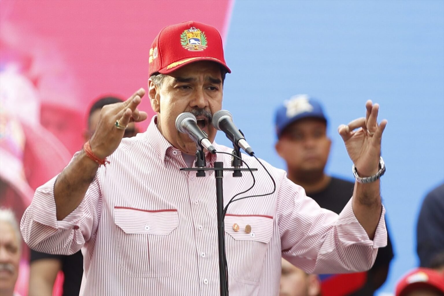 CARACAS, 2 de diciembre de 2025. El presidente venezolano Nicolás Maduro habla durante un mitin en Caracas, capital de Venezuela, el 1 de diciembre de 2025. | Europa Press