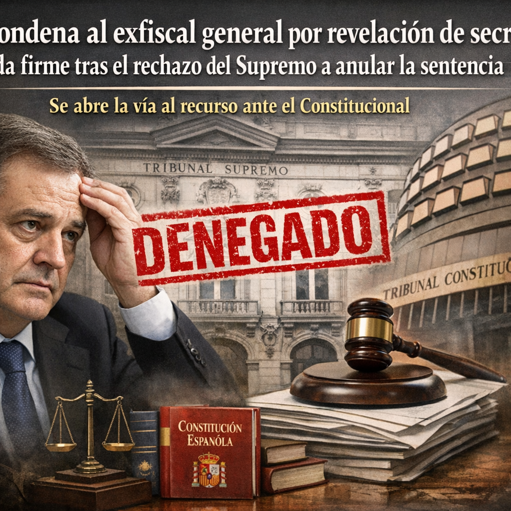 Impactante fallo del Supremo: 4 claves por las que se mantiene la condena al exfiscal general por revelación de secretos exfiscal general