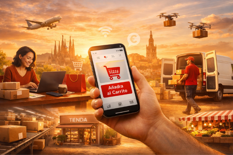 Auge del comercio online en España: crecimiento récord y cambio de hábitos Auge del comercio online en España