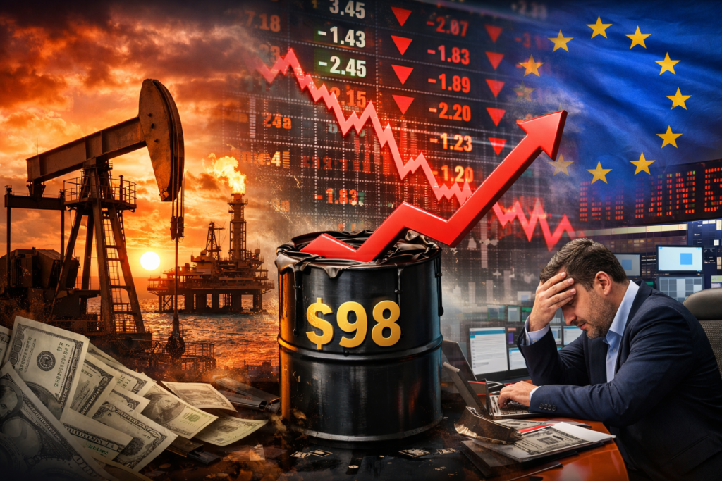 El precio del petróleo sube con fuerza a 98 dólares: 5 claves impactantes que explican la caída de las Bolsas europeas precio del petróleo