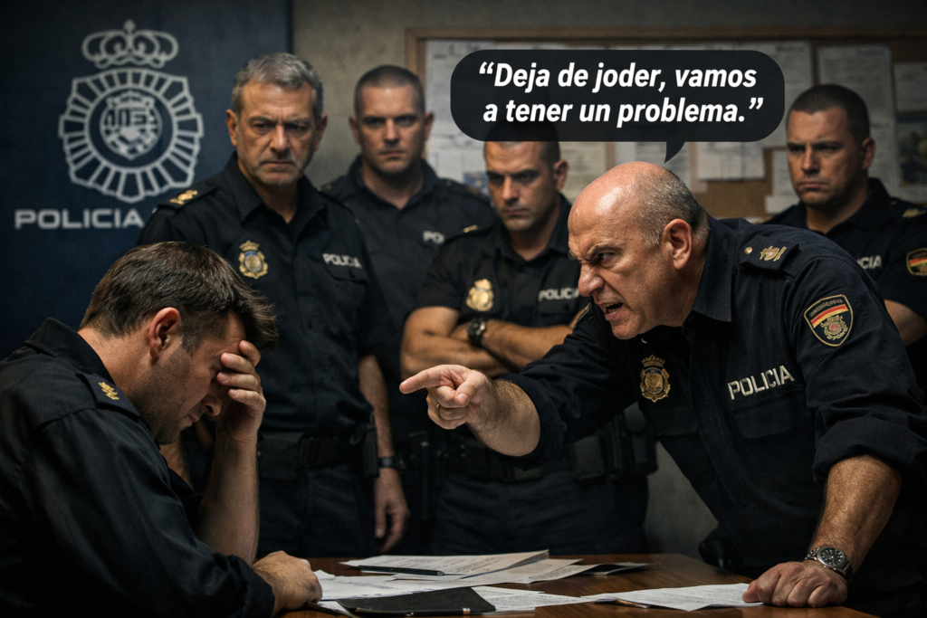 policía acoso
