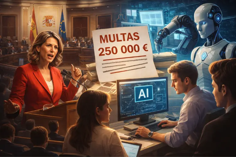 Díaz amenaza con multas de 250 000 € a empresas por becarios en plena irrupción de la IA Díaz amenaza con multas de 250 000 € a empresas por becarios en plena irrupción de la IA