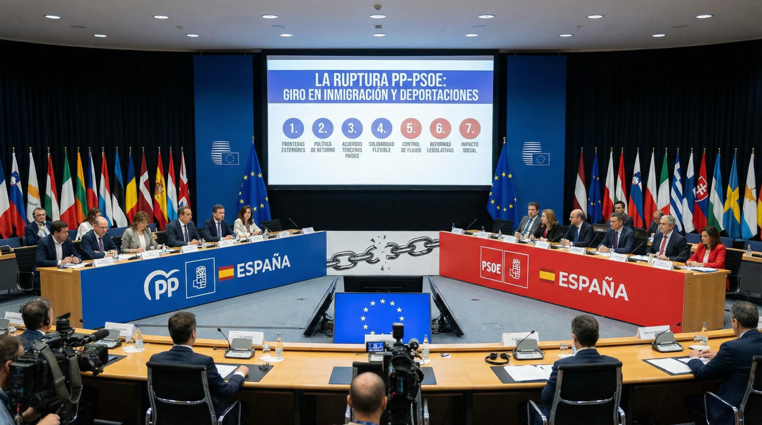 Ruptura PP PSOE Bruselas: 7 claves esenciales del giro migratorio que impulsa deportaciones ruptura PP PSOE