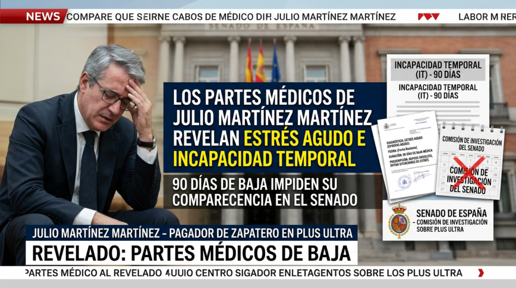 Los partes médicos que paralizan a Julio Martínez: 90 días de incapacidad por estrés agudo partes médicos