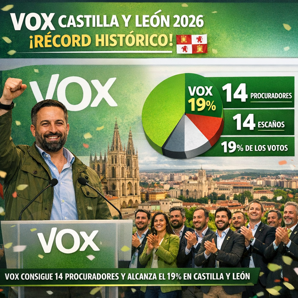 Vox Castilla y León 2026: claves del histórico 19% que Santiago Abascal celebra como su mejor resultado Vox Castilla y León