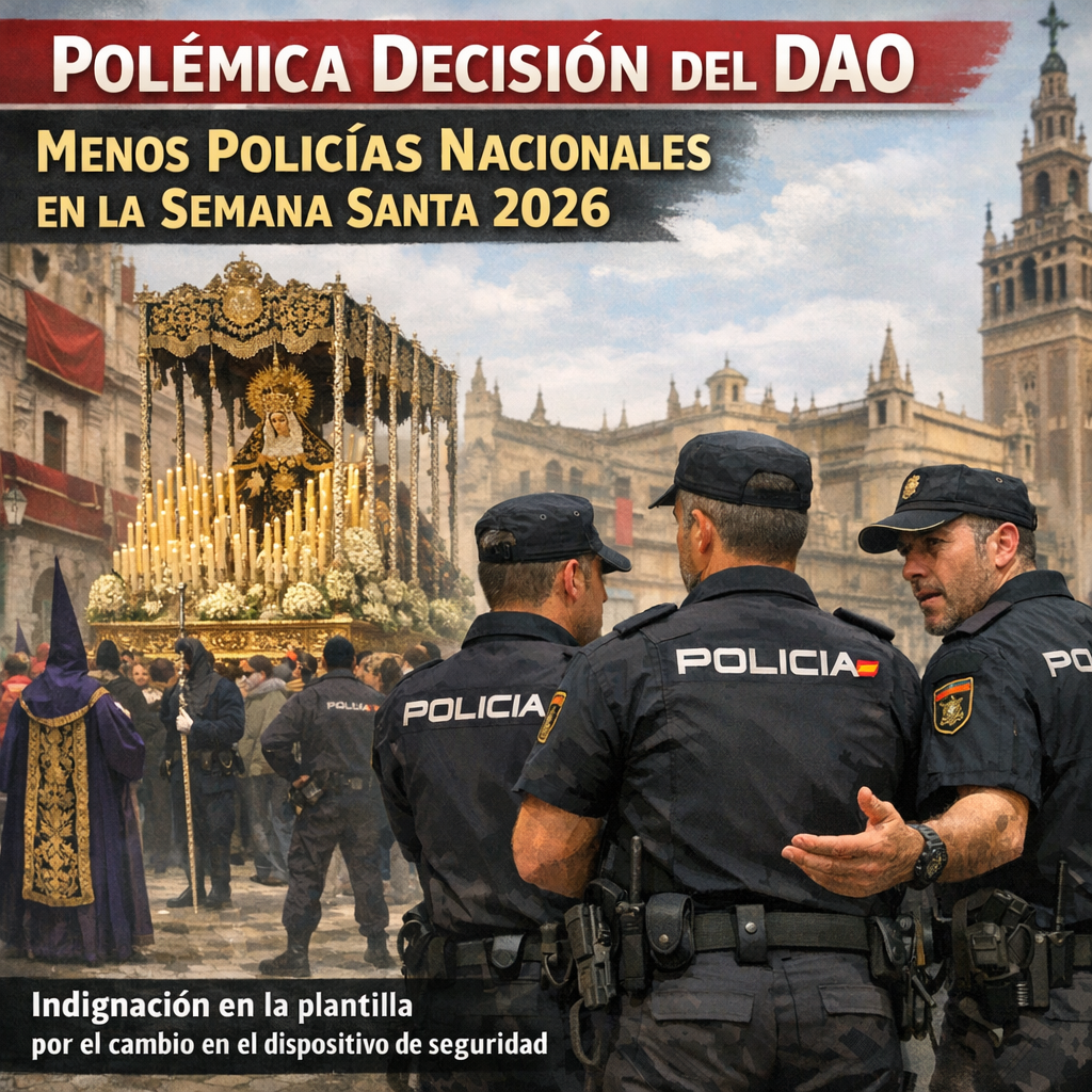 Semana Santa en Sevilla 2026: La decisión del nuevo DAO indigna a decenas de policías nacionales nuevo DAO