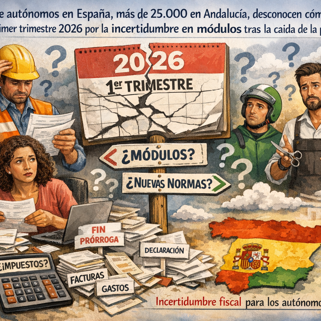 Más de 150.000 autónomos afrontan caos fiscal: la incertidumbre en módulos paraliza el primer trimestre 2026 incertidumbre en módulos