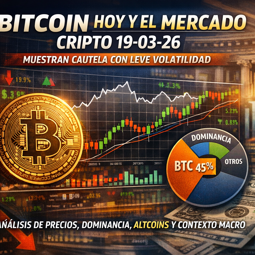 Bitcoin hoy: 5 claves esenciales del mercado cripto 19-03-26 en fase de cautela cripto 19-03-26