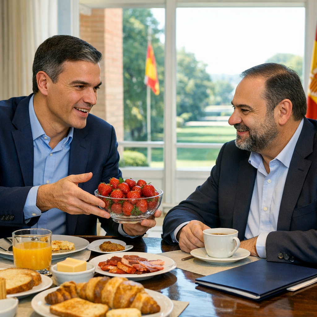 Pedro Sánchez desayunó con Ábalos: 7 revelaciones esenciales sobre el encuentro, las fresas y la oferta de eurodiputado sánchez