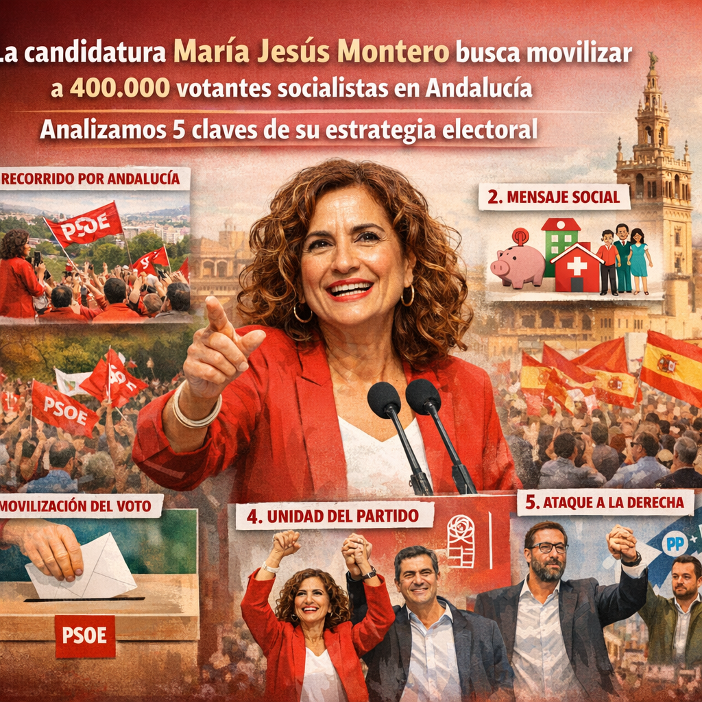 Candidatura María Jesús Montero: 5 claves esenciales para movilizar a 400.000 votantes en Andalucía candidatura María Jesús Montero