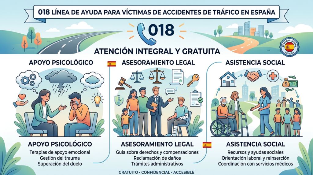 teléfono 018 víctimas accidentes tráfico