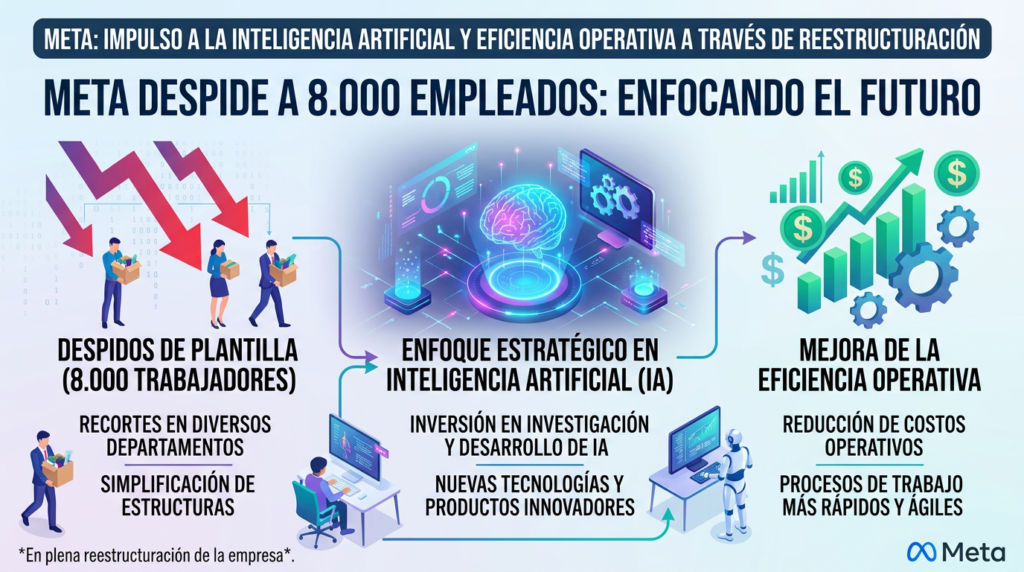 Meta despidos 8.000 empleados