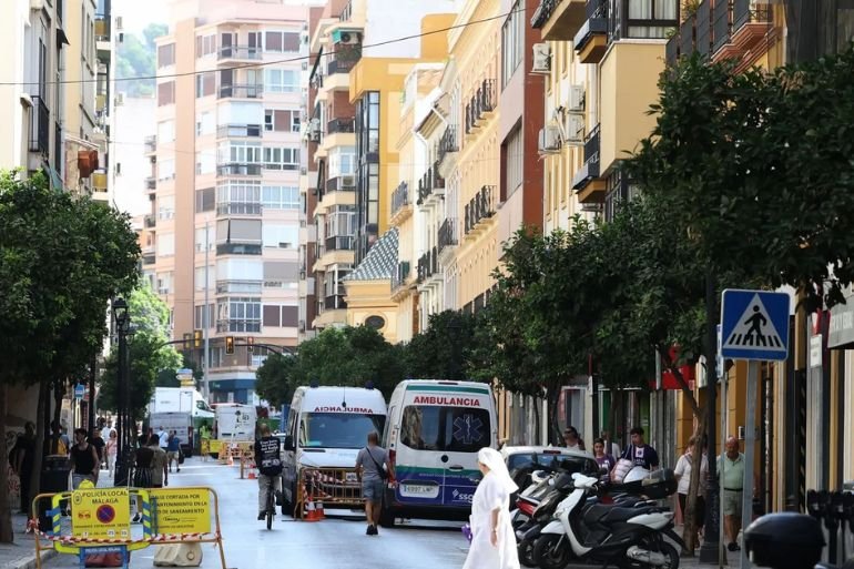 Corte calle Victoria Málaga obras tráfico