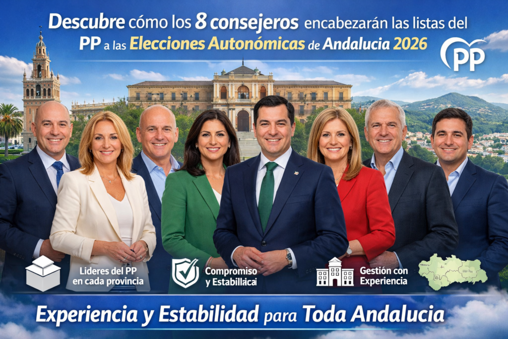 8 Consejeros Encabezan las Listas del PP a las Elecciones Autonómicas de Andalucía 2026: Experiencia y Unidad en la Candidatura PP