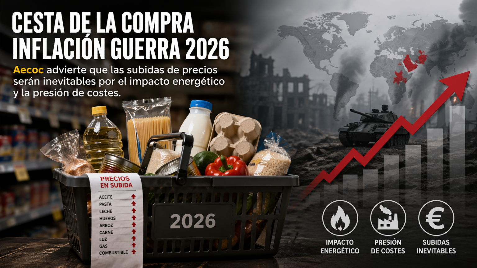 Cesta de la compra inflación guerra 2026