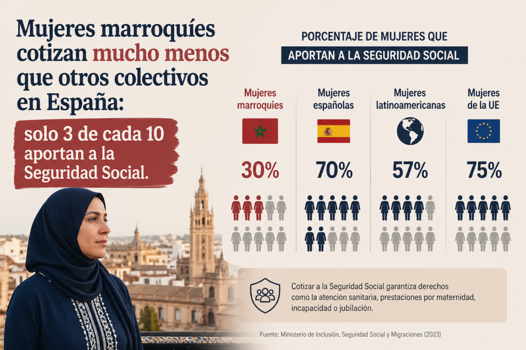 Mujeres marroquíes cotizan