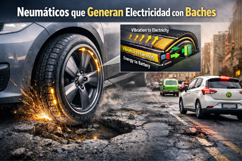 Innovación británica convierte baches en electricidad para coches eléctricos Innovación británica convierte baches en electricidad