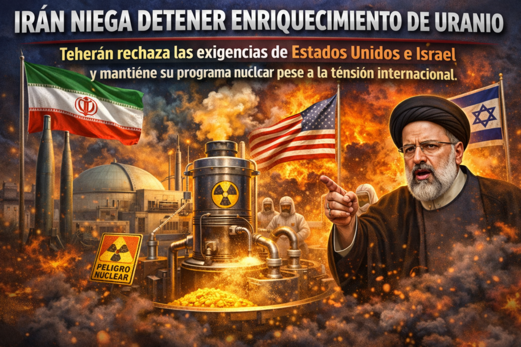 Irán niega detener enriquecimiento de uranio