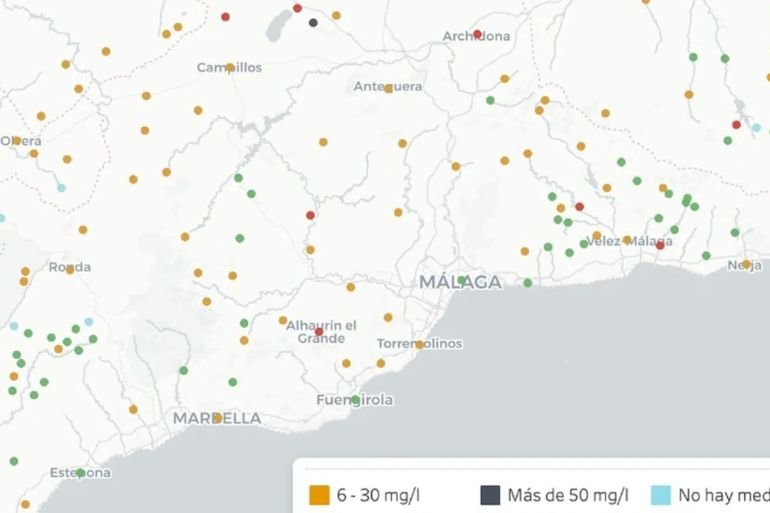 Crisis nitratos Málaga: agua en riesgo