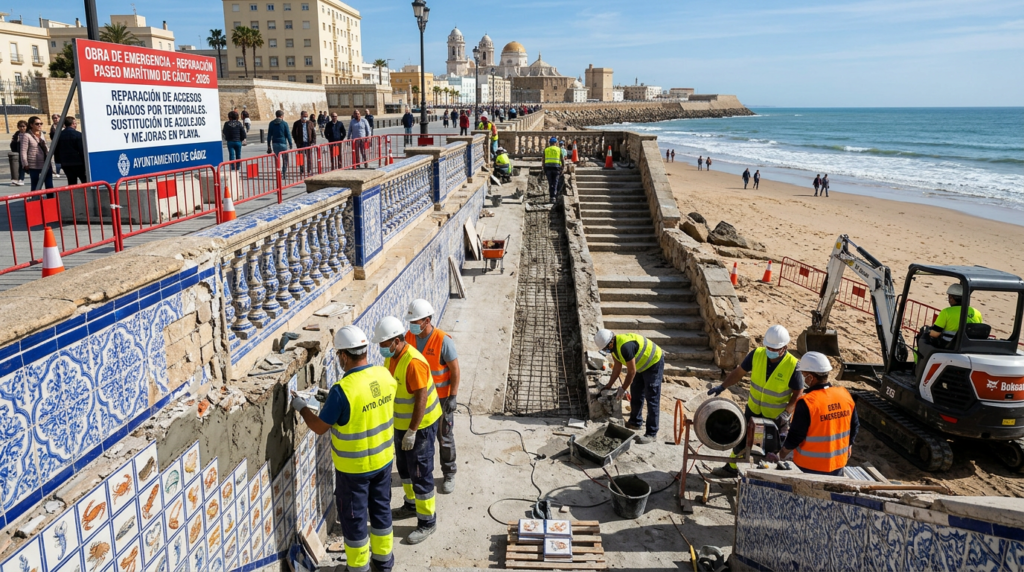 Urgente: obra de emergencia en el Paseo Marítimo de Cádiz 2026 acelera su renovación clave obra de emergencia en el Paseo Marítimo de Cádiz 2026