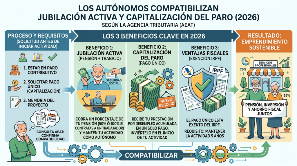 Autónomos compatibilizan jubilación