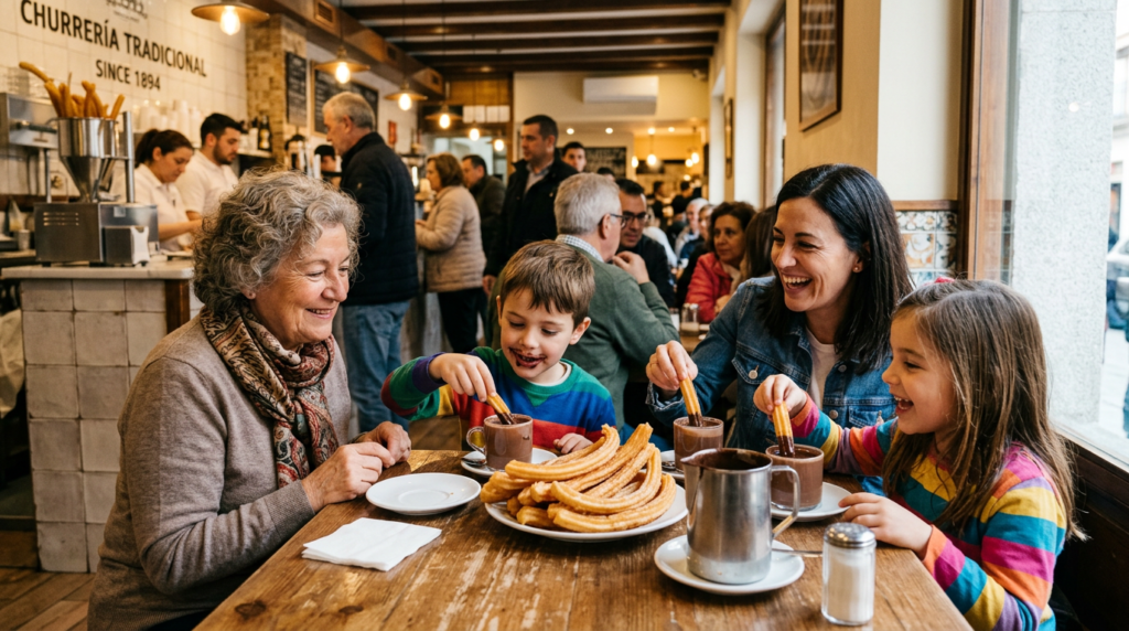 churros con chocolate