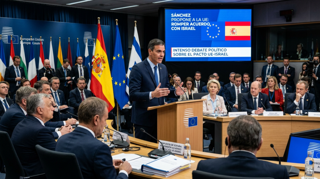 Sánchez UE romper acuerdo Israel