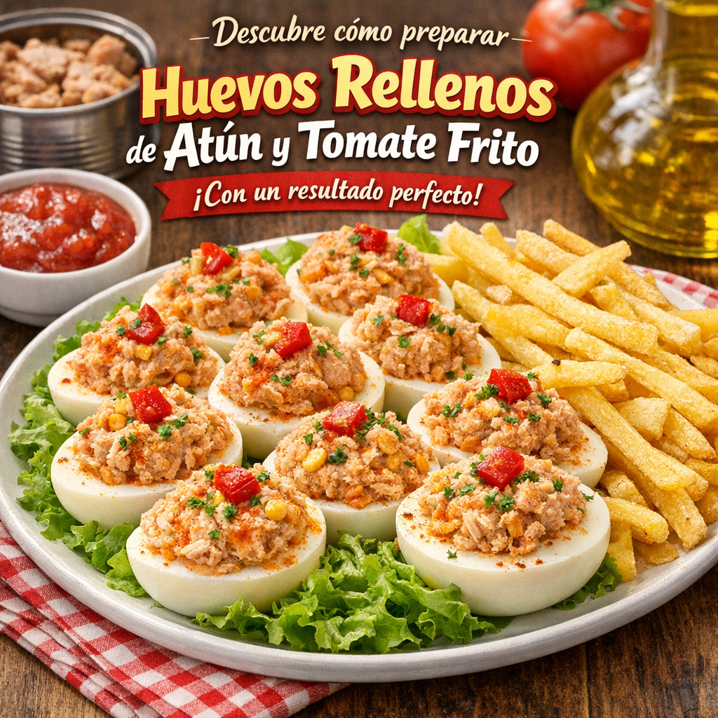 Huevos rellenos de atún y tomate frito con patatas fritas: 7 claves irresistibles para dominar esta receta clásica huevos rellenos