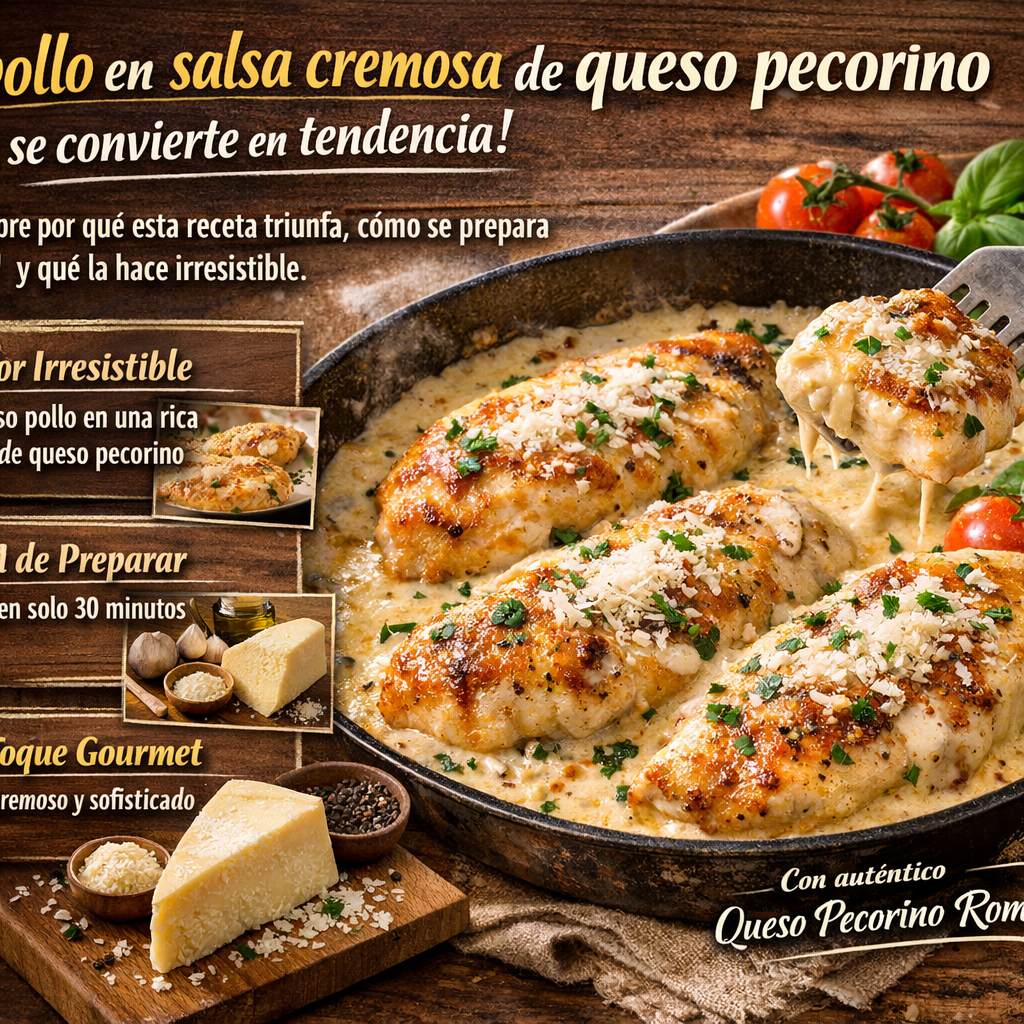 Pollo en salsa cremosa de queso pecorino: 7 claves irresistibles para entender por qué arrasa en la cocina actual pollo en salsa cremosa de queso pecorino