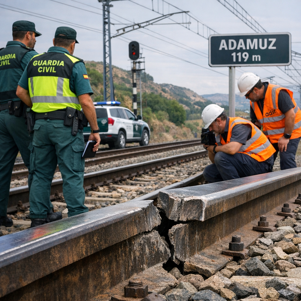 Guardia Civil Adif: 6 fallos esenciales en la revisión de Adamuz que explican la tragedia Guardia Civil Adif