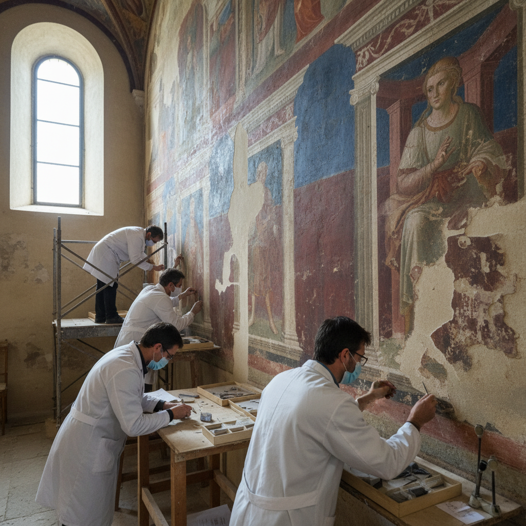 Italia recupera fragmentos de frescos renacentistas Italia recupera fragmentos de frescos renacentistas