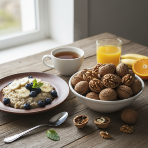 Nutrientes de las nueces: Beneficios en el desayuno