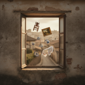 Origen de la expresión 'tirar la casa por la ventana'