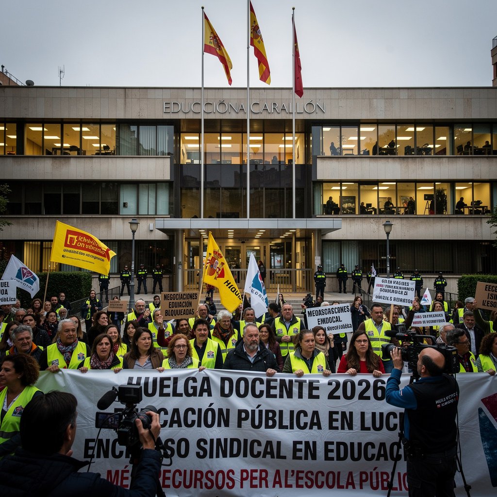 Huelga docente en Cataluña 2026: 5 claves esenciales del encierro sindical en Educación huelga docente