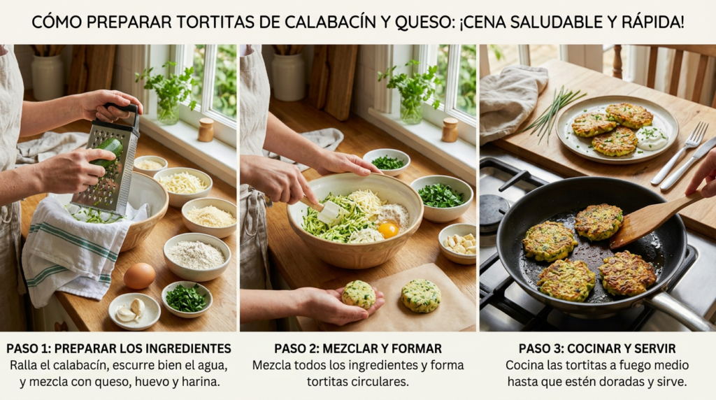 tortitas de calabacín y queso