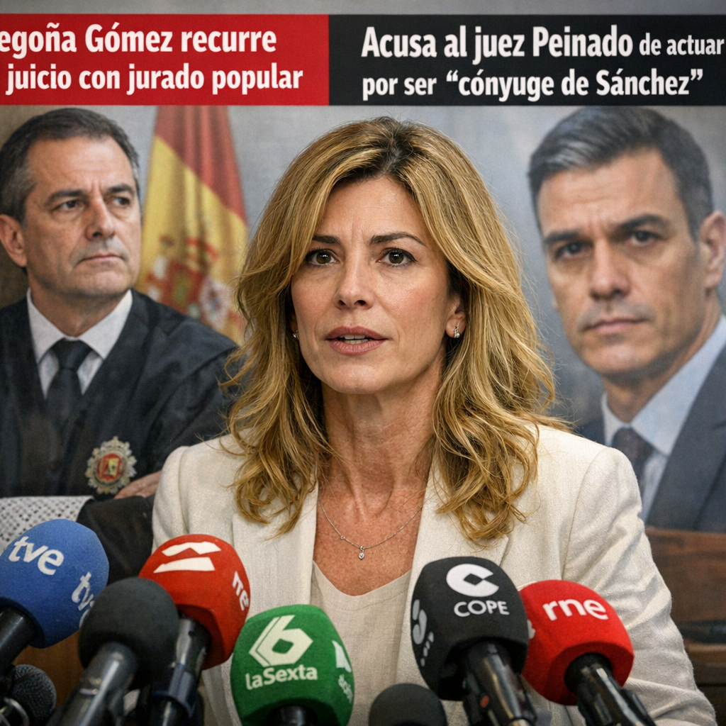 Begoña Gómez presenta recurso explosivo de 5 puntos esenciales contra Peinado por el juicio con jurado Begoña Gómez