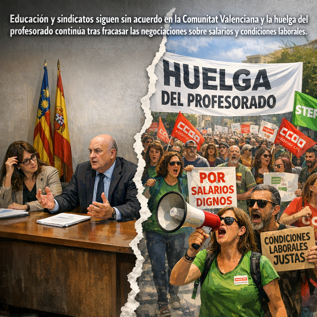 Educación y sindicatos siguen sin acuerdo: 5 claves esenciales de la huelga que paraliza la Comunitat Valenciana Educación