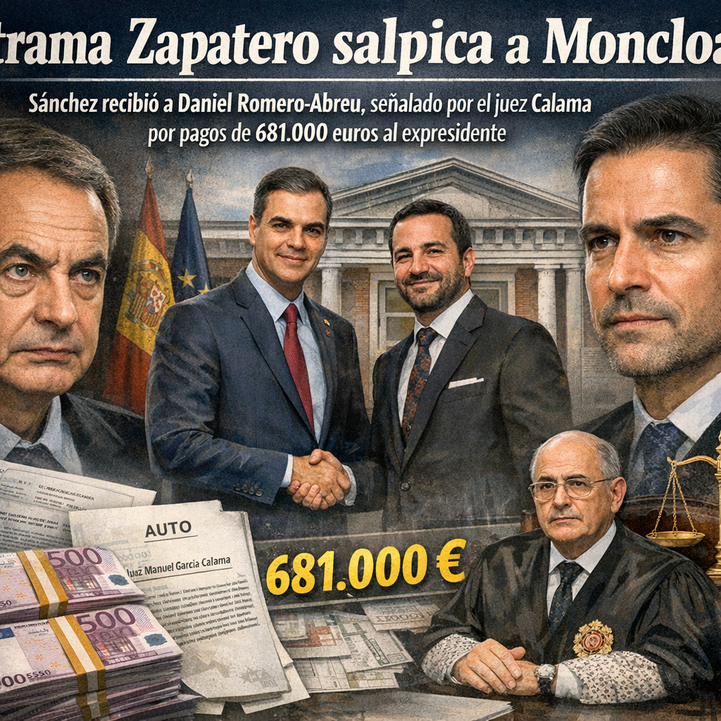 Impactante trama Zapatero: Sánchez recibió en Moncloa hace 6 meses al empresario señalado por 681.000 euros en pagos Zapatero