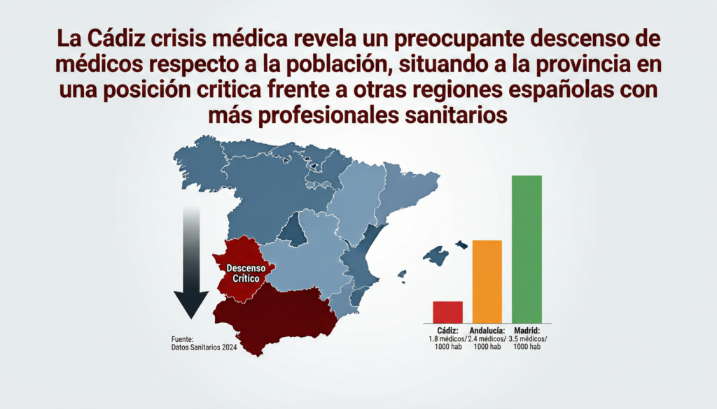 Crisis médica de Cádiz: 7 claves esenciales del descenso de médicos en España y el impacto sanitario crisis médica de Cádiz