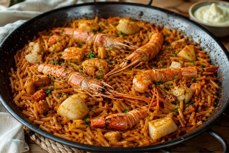 Fideuà de Gandía tradicional al estilo de Valencia: la receta auténtica paso a paso Fideuà de Gandía tradicional