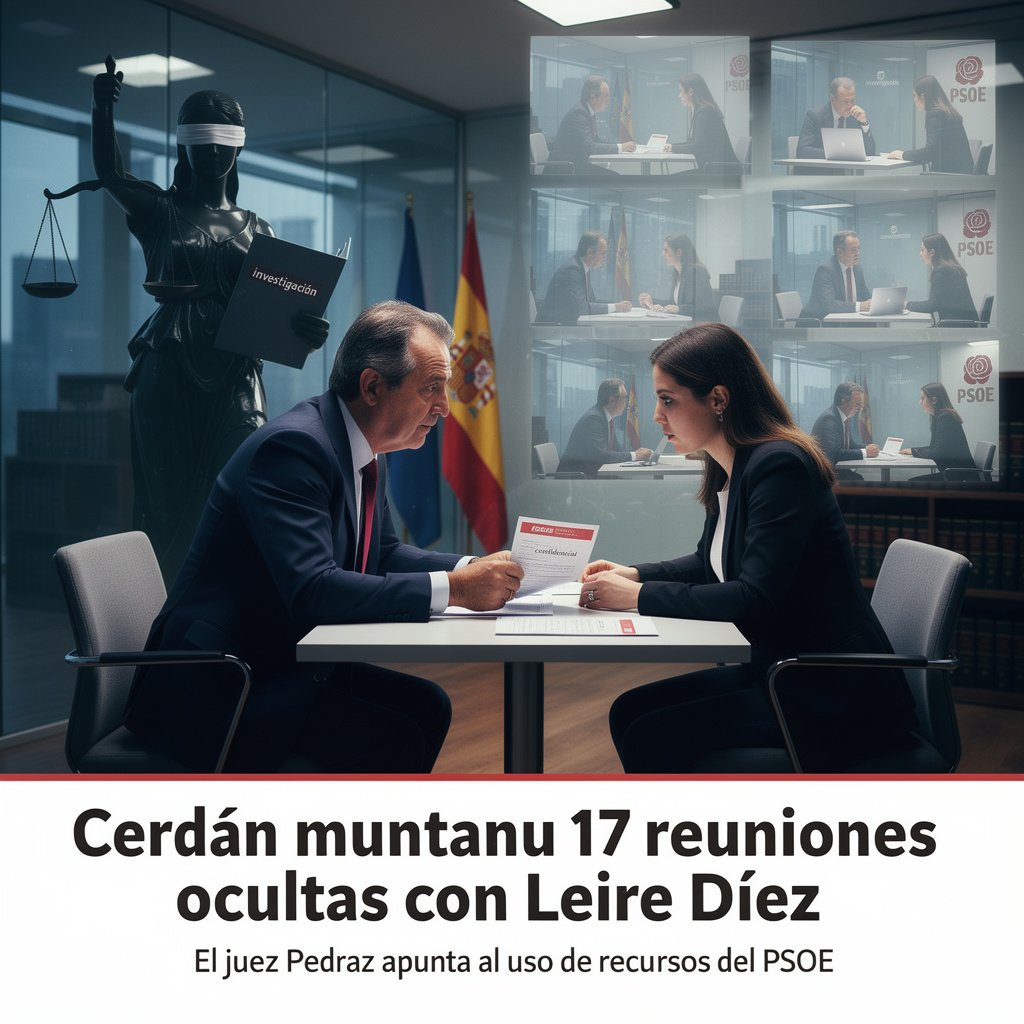 Cerdán mantuvo 17 reuniones ocultas con Leire Díez: las 6 revelaciones esenciales que complican la investigación Cerdán