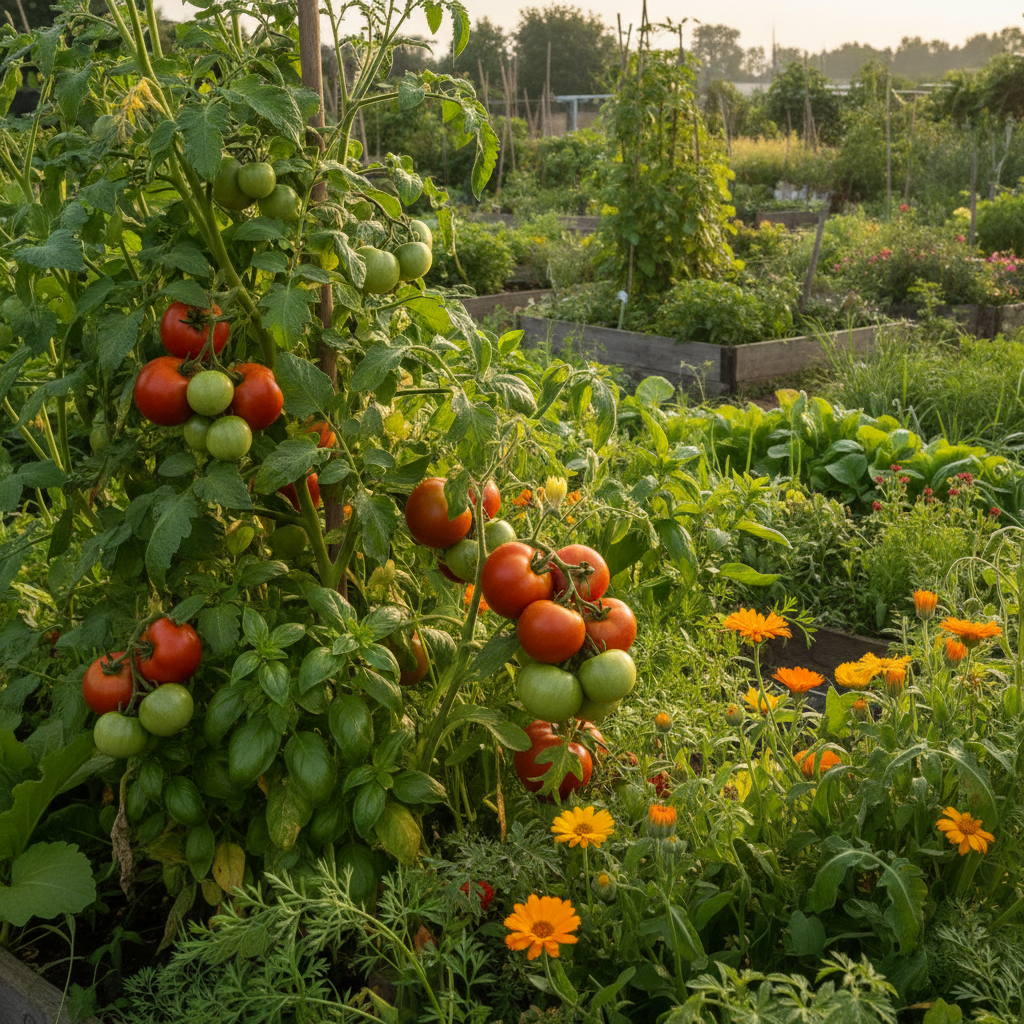 Las mejores plantas para cultivar junto a tomateras Las mejores plantas para cultivar junto a tomateras