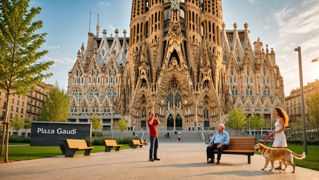Espectacular transformación: 5 cambios clave tras las obras de la Plaza Gaudí junto a la Sagrada Familia obras de la Plaza Gaudí